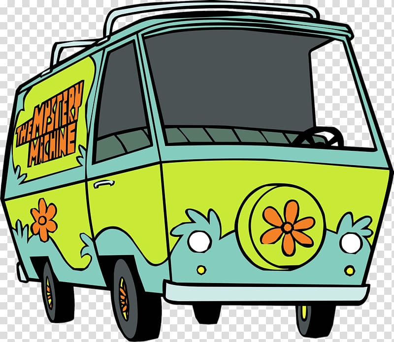 ScoobyDoo's van illustration, The Mystery Machine transparent