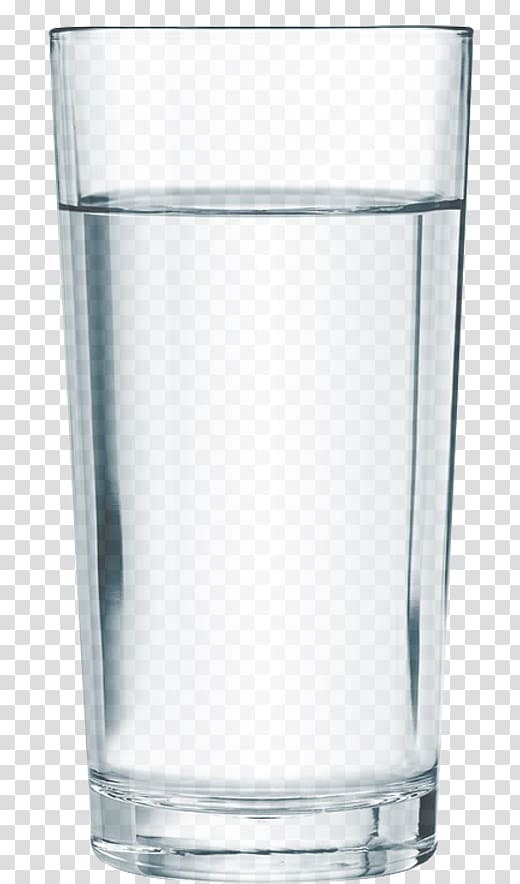 Transparent water glass