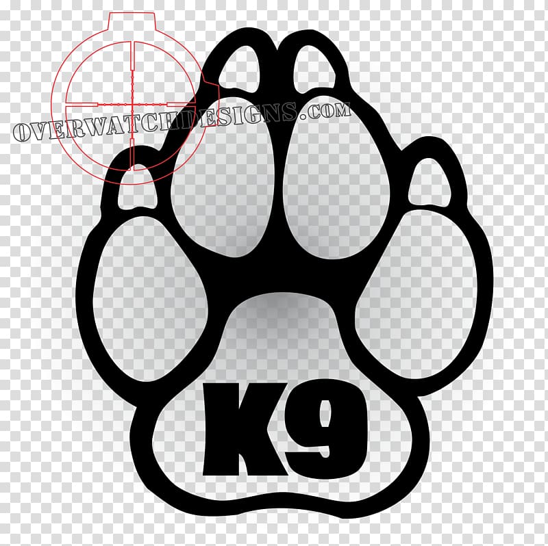 Police dog Paw Decal, Police dog transparent background PNG clipart
