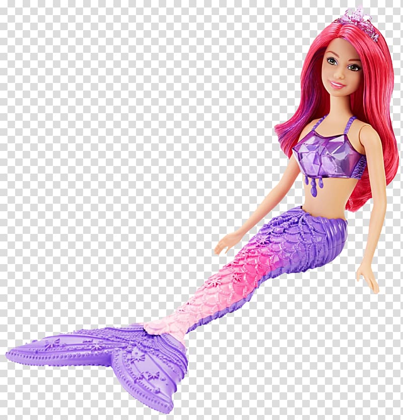 Barbie Gem Kingdom Mermaid Doll Barbie Rainbow Lights Mermaid Doll Toy Fashion doll, toy transparent background PNG clipart