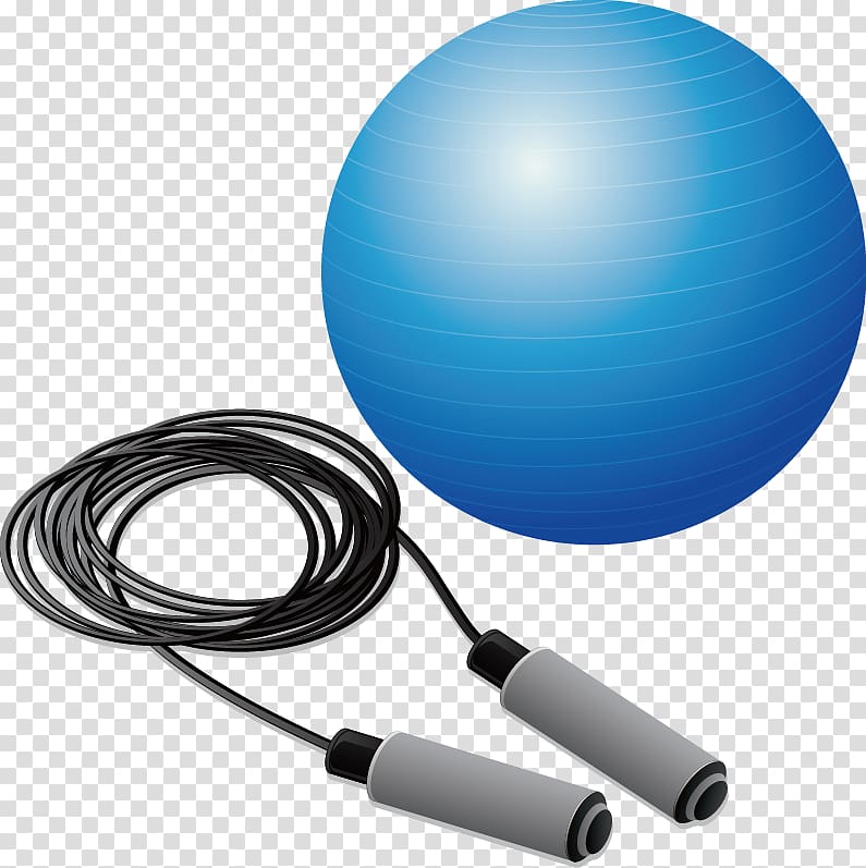 Skipping rope Sport , Three-dimensional blue ball skipping transparent background PNG clipart
