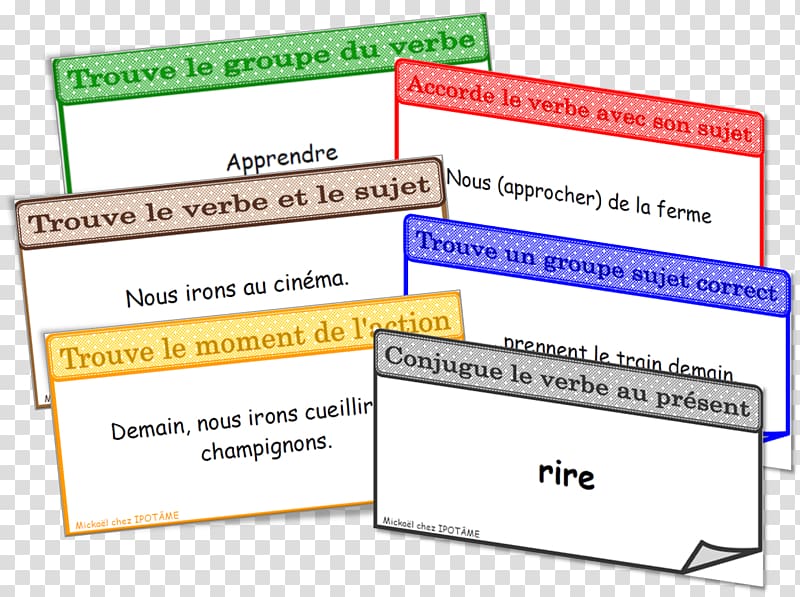 French grammar Verb Grammatical conjugation Learning, Trivial Pursuit transparent background PNG clipart