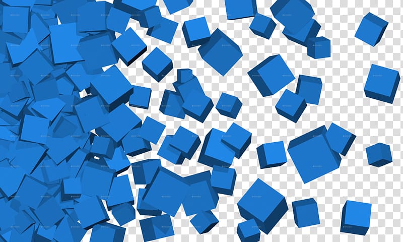 blue cubes illustration, , Blue cube transparent background PNG clipart