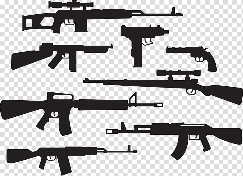 M16 rifle AK-47 M4 carbine Assault rifle M14 rifle, Military firearms transparent background PNG clipart