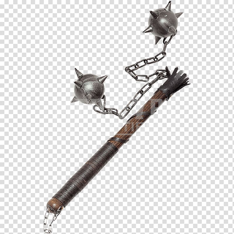 Middle Ages Flail 14th century Weapon Mace, weapon transparent background PNG clipart