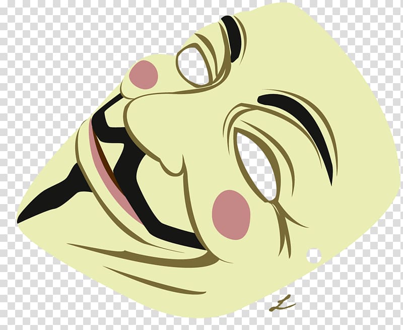 Guy Fawkes mask V Anonymous, v for vendetta transparent background PNG clipart