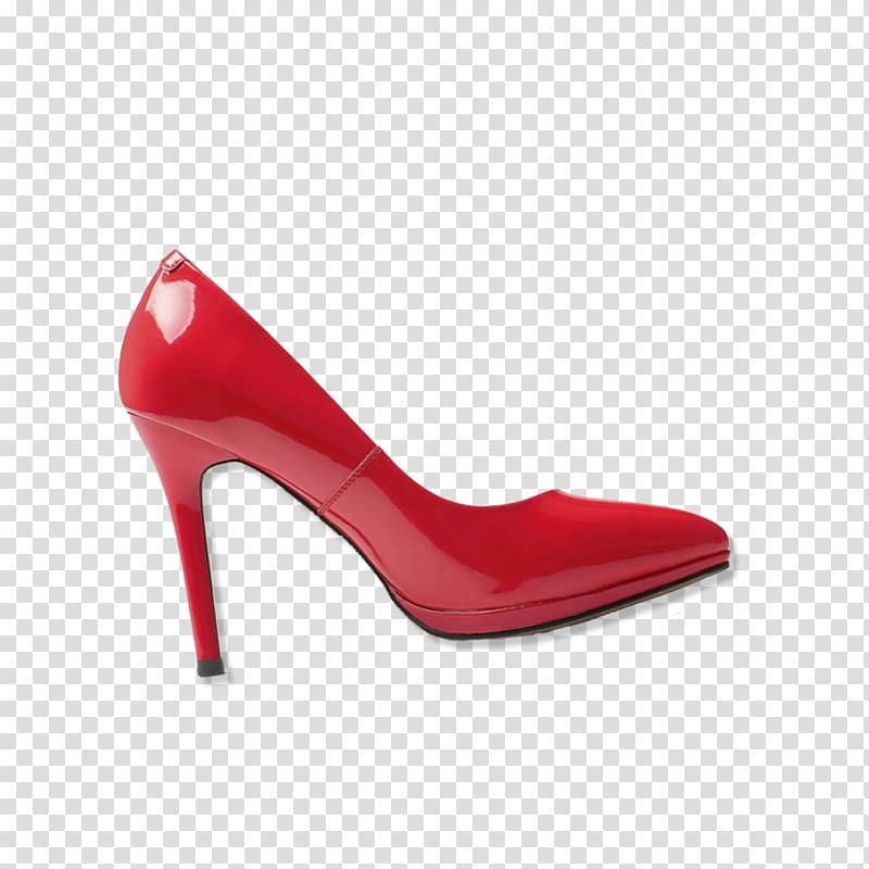 High-heeled footwear Shoe Red Absatz, Red high heels transparent background PNG clipart