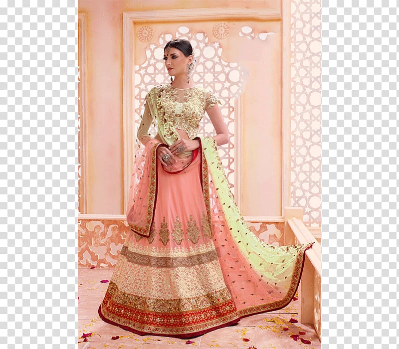 Gagra choli Lehenga Wedding dress Wedding sari, bride transparent background PNG clipart