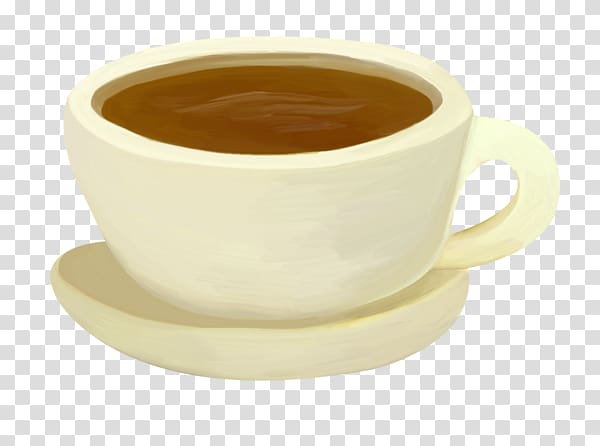 White coffee Ristretto Cuban espresso Coffee cup, Cartoon Mug transparent background PNG clipart