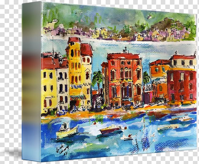 Sestri Levante Watercolor painting Canvas print, painting transparent background PNG clipart