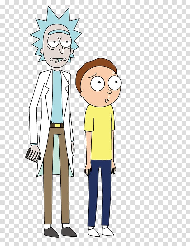Rick and Morty illustration, Rick and Morty Standing transparent background PNG clipart