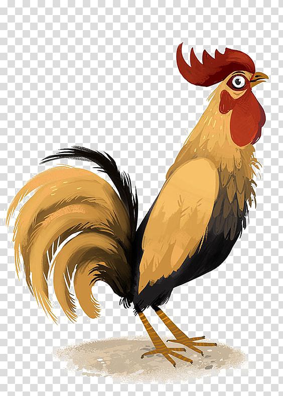 Rooster Chicken Paper Illustration, cock transparent background PNG clipart