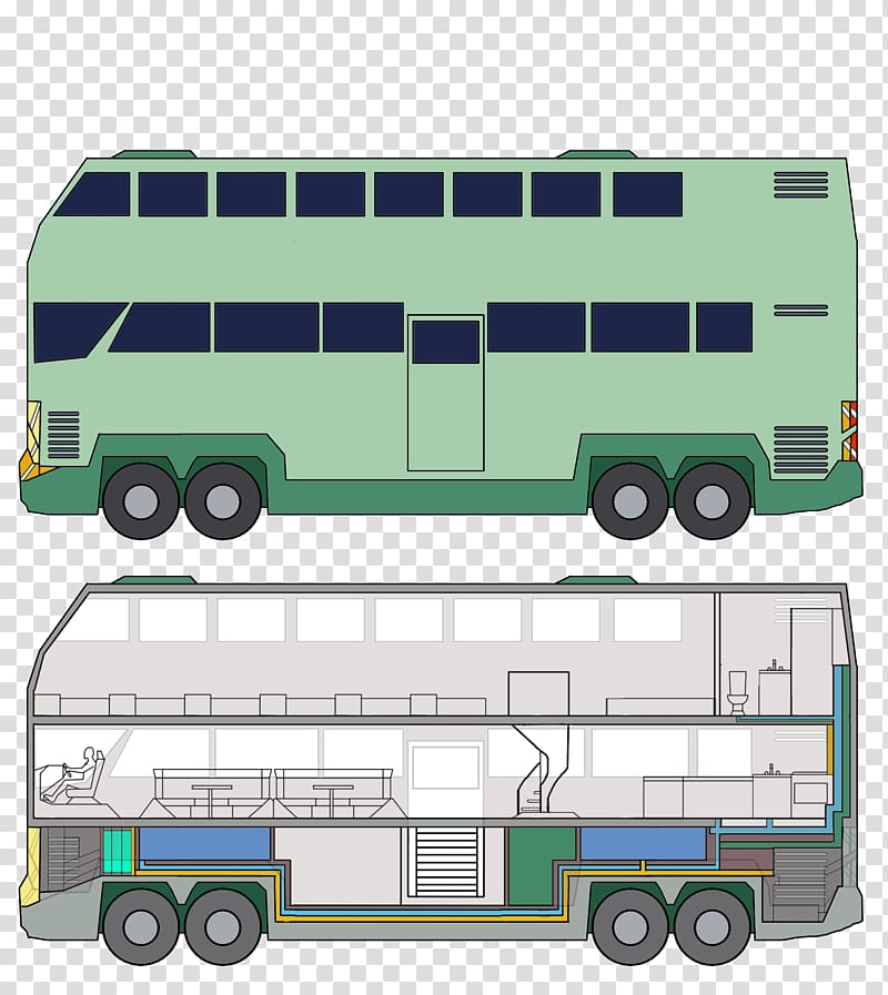 Double-decker bus Car Coach Blueprint, Doubledecker Bus transparent background PNG clipart