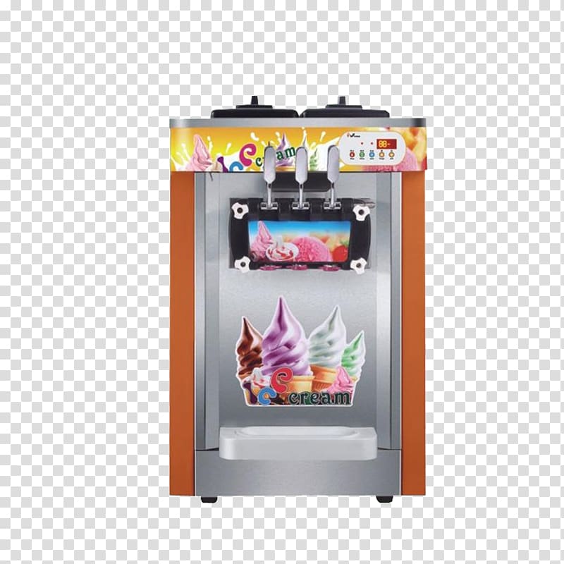 Ice Cream Cones Frozen yogurt Ice Cream Makers, Ice cream machine transparent background PNG clipart