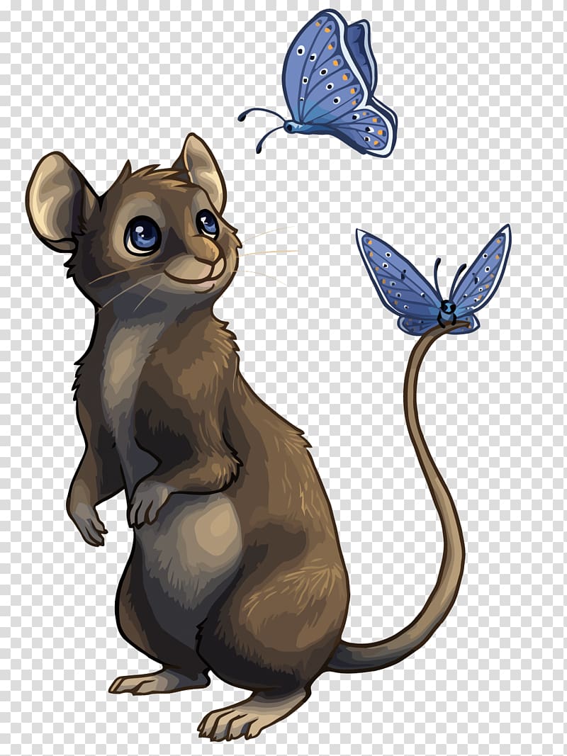 Computer mouse Whiskers English Digital art, mouse and butterfly transparent background PNG clipart