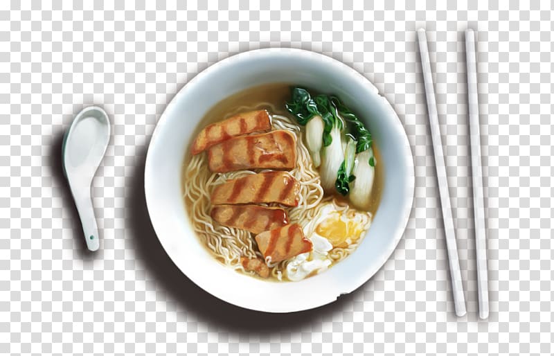 Ramen Laksa Chicken soup Chinese cuisine, Chicken Ramen Free to pull the material transparent background PNG clipart