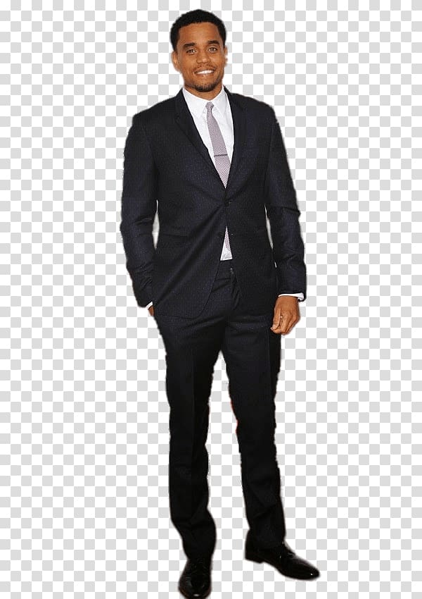 man wearing black and white suit, Michael Ealy Full transparent background PNG clipart