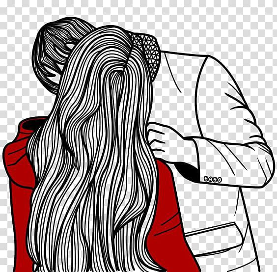man kissing woman illustration, Drawing Illustrator Book illustration Illustration, Kiss the couple transparent background PNG clipart