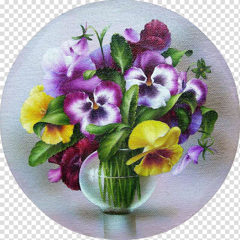 Pansy Cup of Honey Flower Painting Drawing, Lawrence Almatadema transparent background PNG clipart