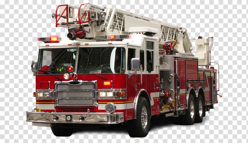 red and white firetruck, United States Fire engine Fire department Firefighter Truck, fire truck transparent background PNG clipart