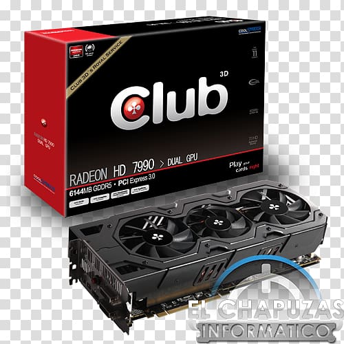 Graphics Cards & Video Adapters Club 3D AMD Radeon HD 7870 Electronics, Radeon Hd 4000 Series transparent background PNG clipart