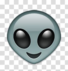 gray alien illustration, Emoticon Alien transparent background PNG clipart