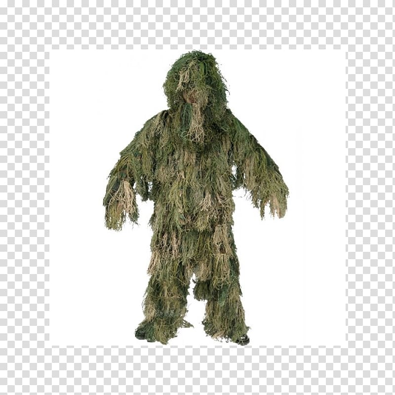 Ghillie Suits Military camouflage Clothing Gillie, ghillie suit drawing transparent background PNG clipart