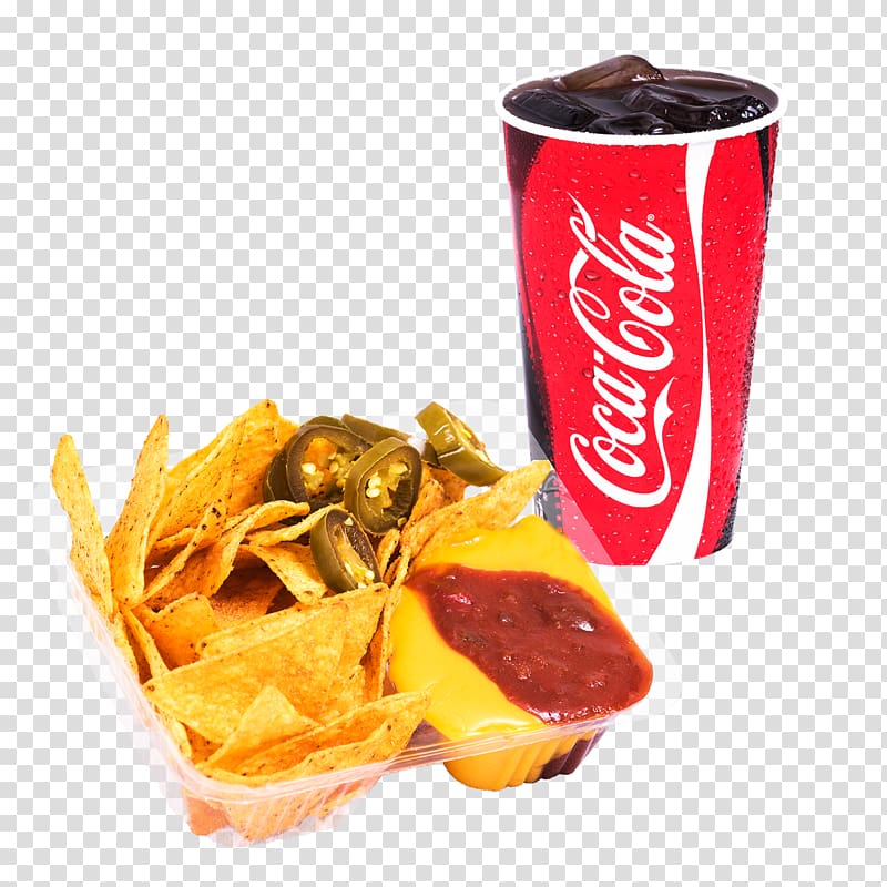 Coca-Cola Fizzy Drinks Diet Coke Junk food Nachos, nachos transparent background PNG clipart