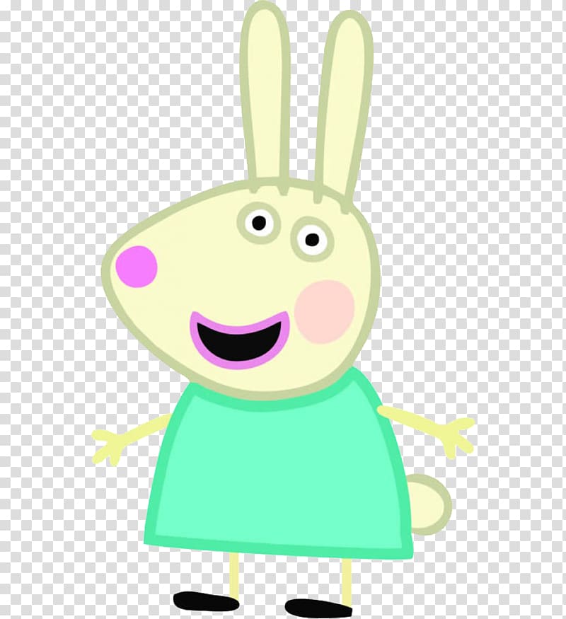 yellow pig illustration, Mummy Pig Poster Rabbit Standee, PEPPA PIG transparent background PNG clipart
