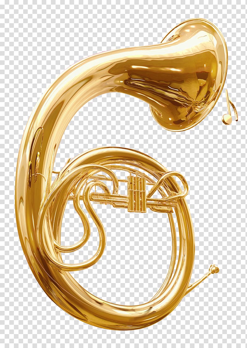 Wind instrument Mellophone Musical instrument Brass instrument, Golden wind instrument transparent background PNG clipart
