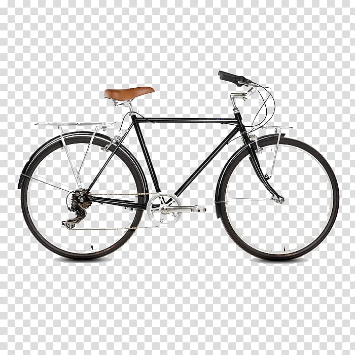 black cruiser bicycle, Fixed-gear bicycle Bicycle frame Tire Road bicycle, bicycle transparent background PNG clipart