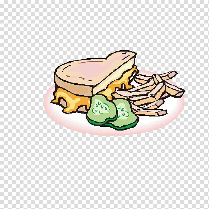 Cheese sandwich French fries Pickled cucumber Egg sandwich Breakfast sandwich, Bread food fries transparent background PNG clipart