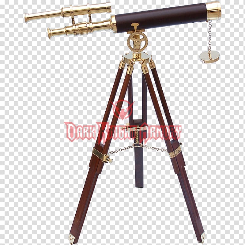 Refracting telescope Brass Tripod Maritime transport, pirate pirate hat anchor tag telescope transparent background PNG clipart