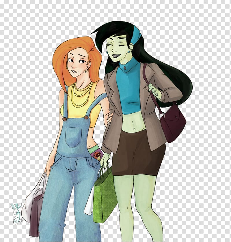 Shego Disney Channel Fan art, kim possible and ron transparent background PNG clipart