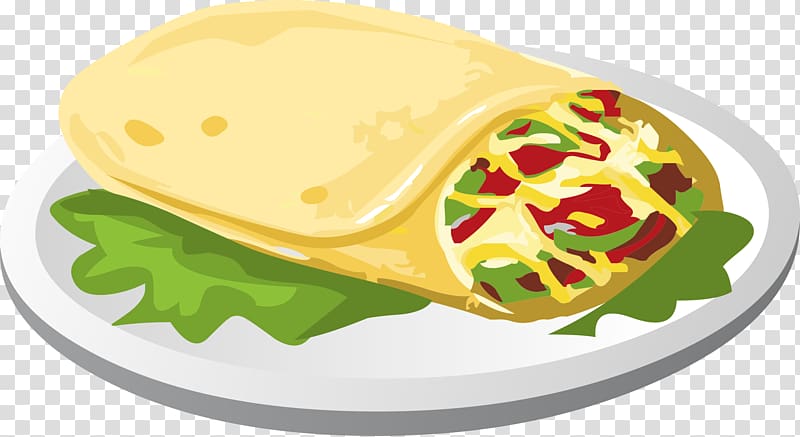 Breakfast burrito Taco Mexican cuisine, food processing transparent background PNG clipart
