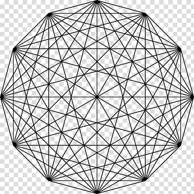 Complete graph Simplex Hexagon Vertex, round triangle transparent background PNG clipart