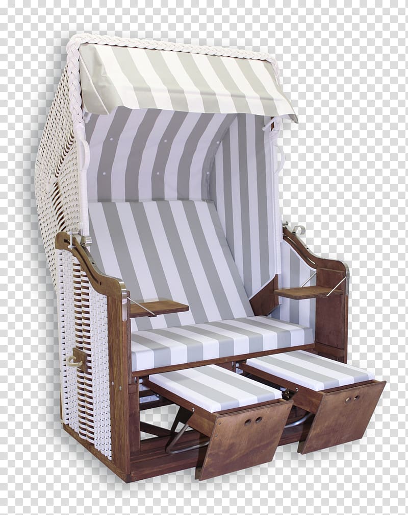 Strandkorb Sylt Grey Beach Chair, beach transparent background PNG clipart