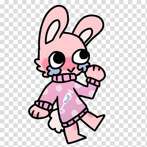 Easter Bunny Cartoon Line art, Cute Bat Plushie Pattern to Make transparent background PNG clipart