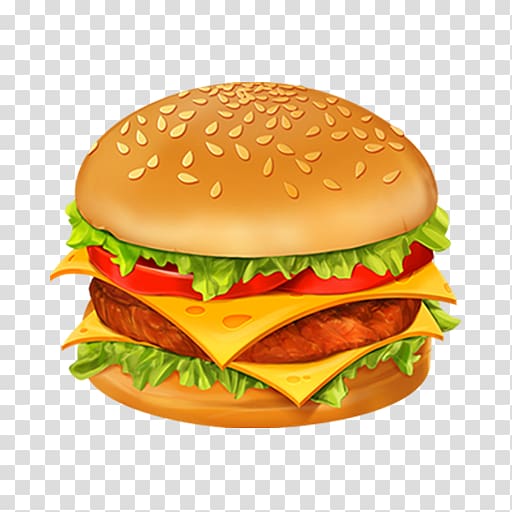 Hamburger Fast food Cheeseburger Cheese sandwich, bread transparent background PNG clipart