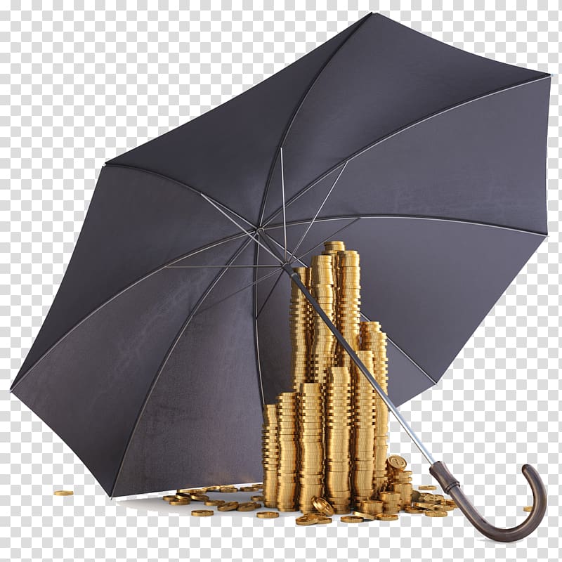 Investment Bank Saving Fixed deposit Investor, Gold and umbrella transparent background PNG clipart