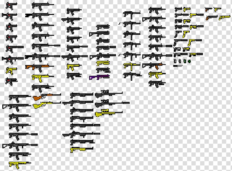 Pixel art Weapon Firearm Sprite, weapon transparent background PNG clipart