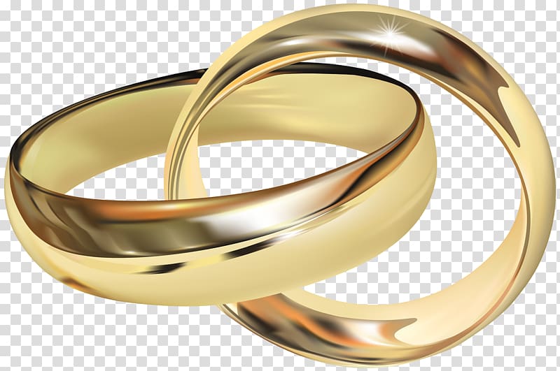 gold-colored wedding bands illustration, Wedding ring Marriage , wedding transparent background PNG clipart