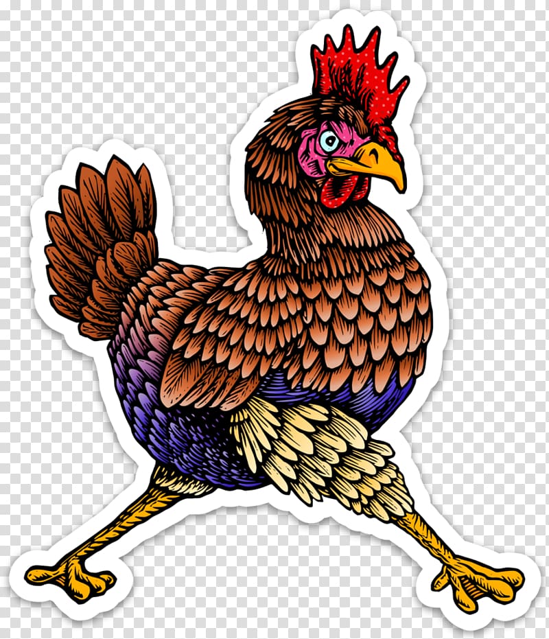 Sticker Polyvinyl chloride Vinyl group Rooster Chicken, rooster transparent background PNG clipart