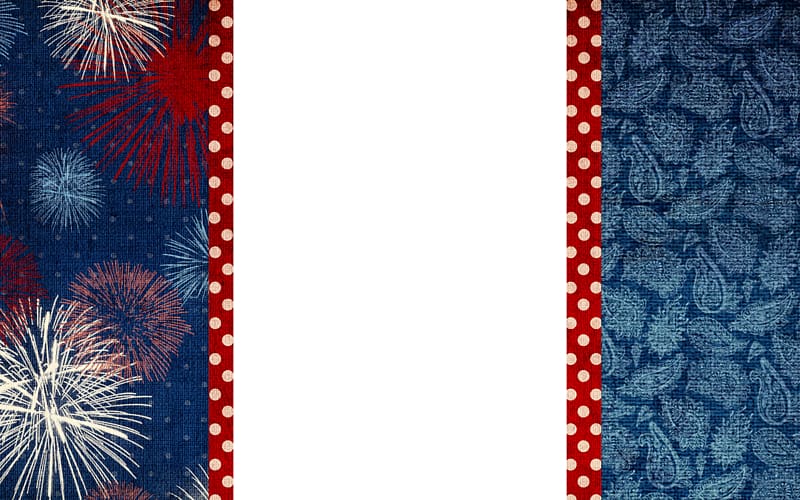 4th of july fireworks borders