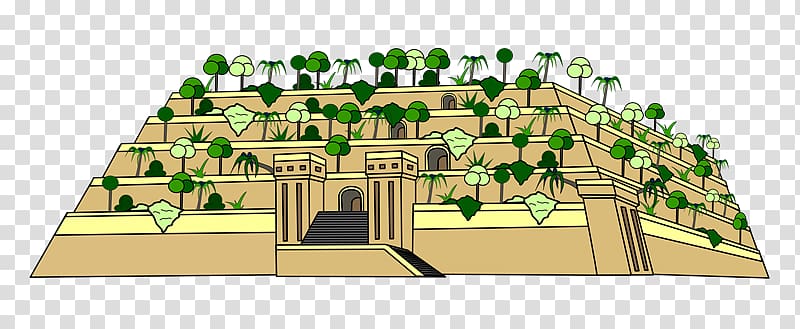 Hanging Gardens of Babylon Seven Wonders of the Ancient World , Seven Wonders Of The Ancient World transparent background PNG clipart