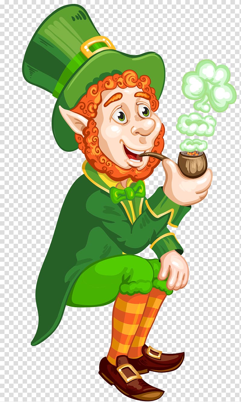 Leprechaun Saint Patrick\'s Day , watercolor heart transparent background PNG clipart