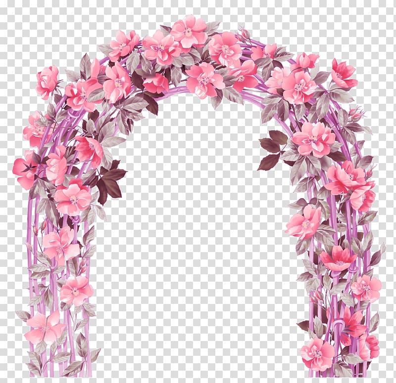 pink floral illustration, Flower Euclidean Icon, Flowers door transparent background PNG clipart