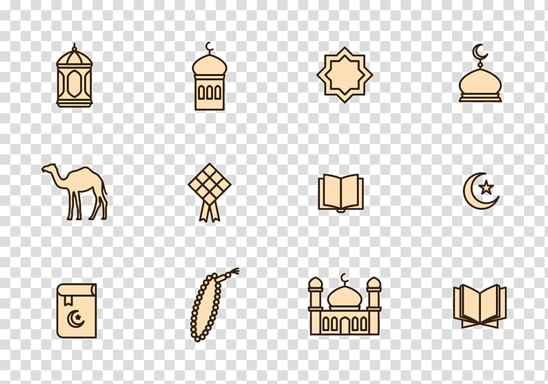 beige icons , Ketupat Eid al-Fitr Islam Holiday, Islamic Icon transparent background PNG clipart