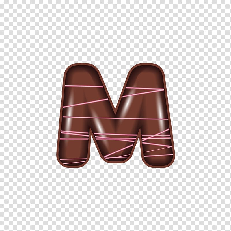 Letter Chocolate Computer file, The chocolate alphabet M transparent background PNG clipart