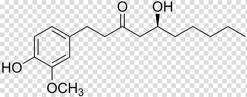 Gingerol Chemical structure Chemical formula Molecule, ginger transparent background PNG clipart